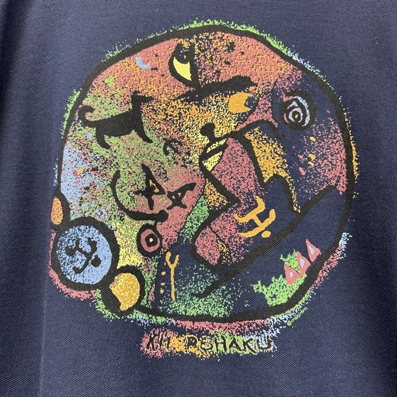 VTG 90s Crazy Shirts Hawaii Sweatshirt Ki'i Pohaku Stone Art Print Crewneck L - Picture 12 of 14